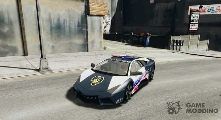 Versión de Stinger policía Lamborghini Reventon para GTA 4