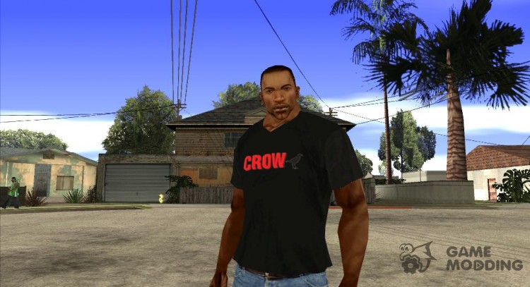 CJ в футболке (Crow) для GTA San Andreas