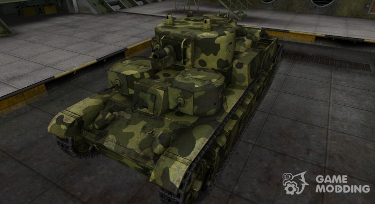 Skin for t-28 with camouflage for World Of Tanks