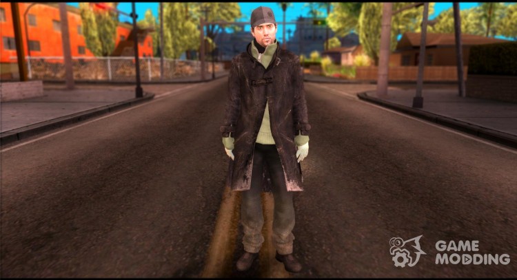 Aiden Pearce from Watch Dogs v8 для GTA San Andreas