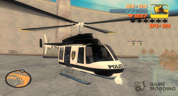 A helicopter from GTA 4 v2 for GTA 3