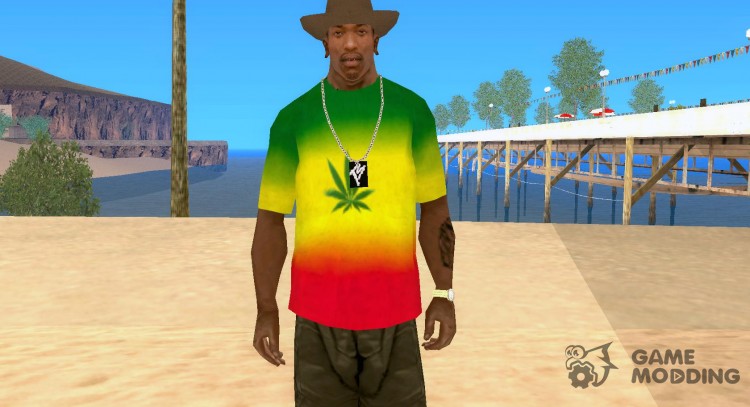 The t-shirt of Jamaica for GTA San Andreas