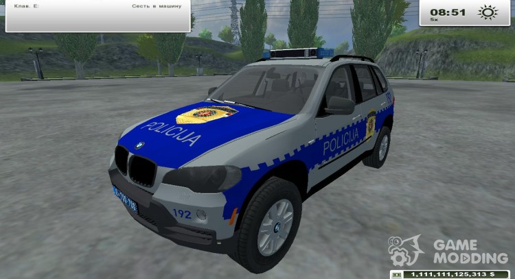 BMW X5 servio Police para Farming Simulator 2013