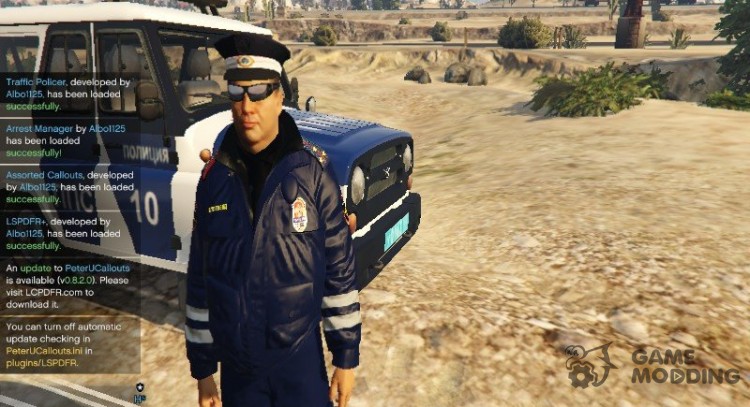 Español Traffic Officer Dark Blue Jackets para GTA 5