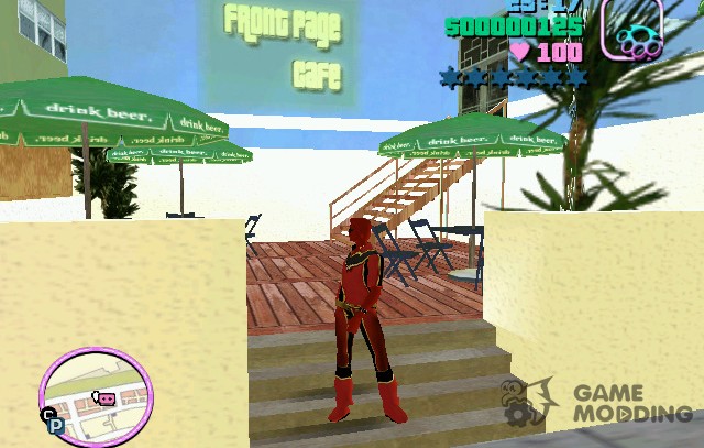 Red Power Ranger Skin para GTA Vice City