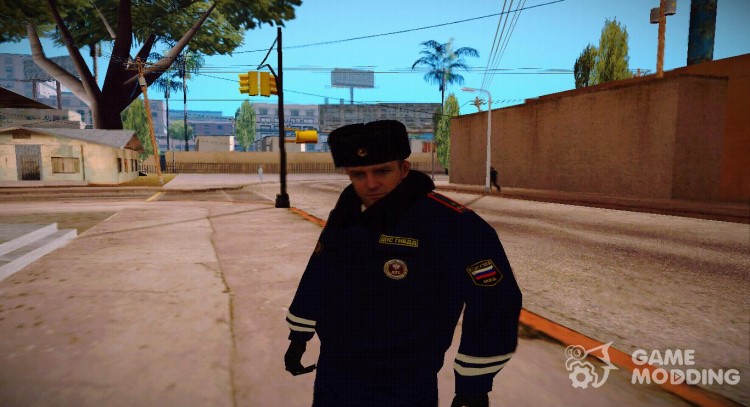 Милиционер в зимней форме V6 для GTA San Andreas