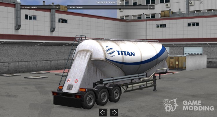 TITAN Cement Trailer skin para Euro Truck Simulator 2