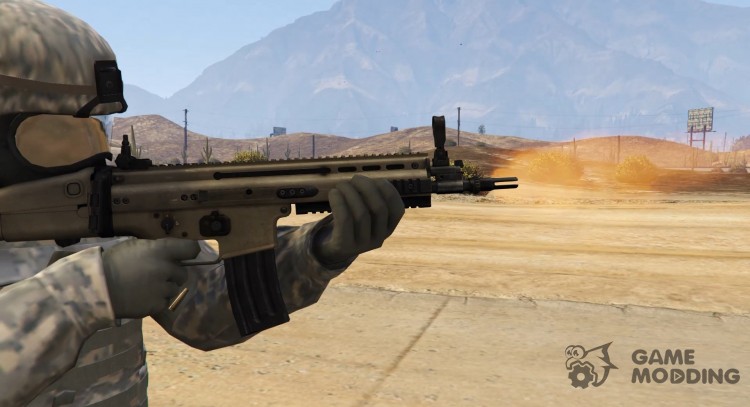 FN Scar-L Non-scoped (Animated) для GTA 5
