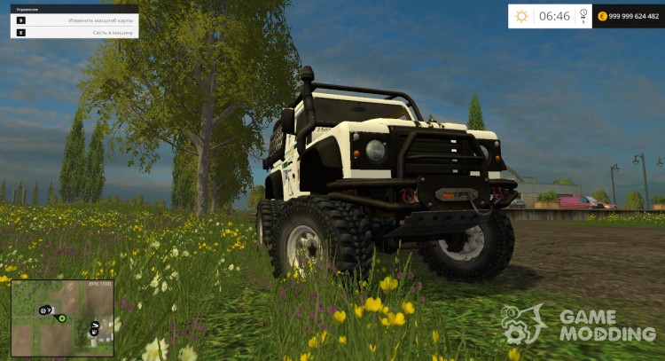 Land Rover Defender Dakar White v 1.0 for Farming Simulator 2015
