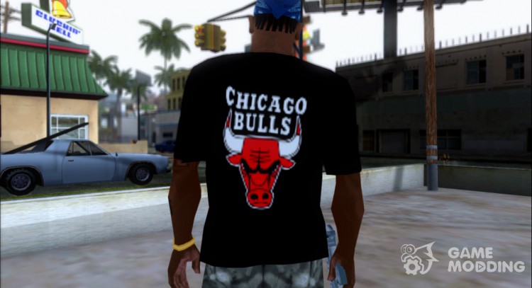 The Chicago Bulls T-shirt Black for GTA San Andreas