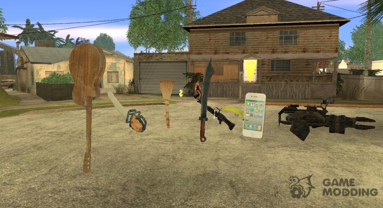 Пак необычного оружия для GTA San Andreas