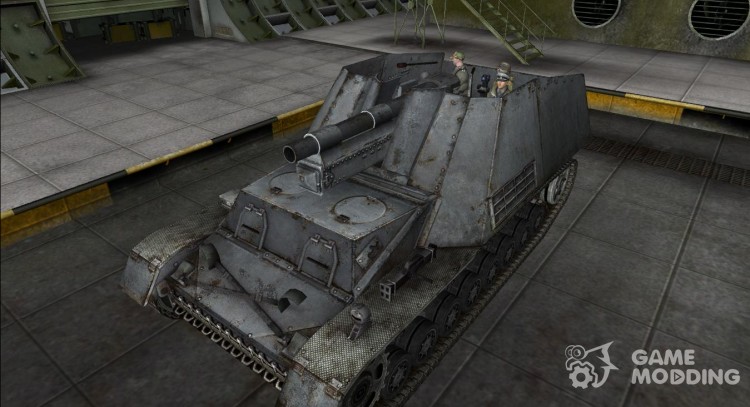 Модифицированный Hummel с танкистами для World Of Tanks