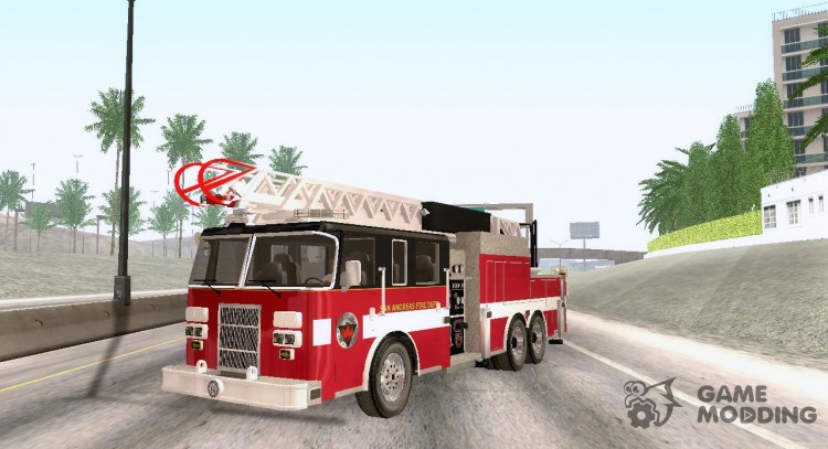 Pierce Firetruck Ladder SA Fire Department для GTA San Andreas