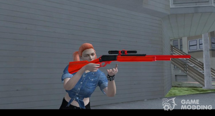 Rifle black and red для GTA San Andreas
