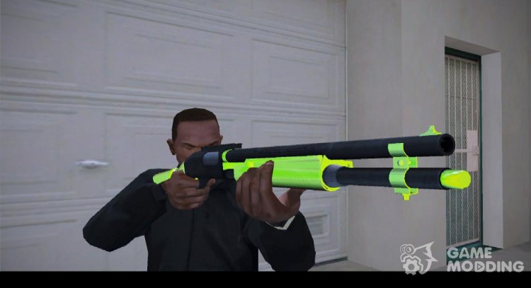 Chromegun chrome green для GTA San Andreas