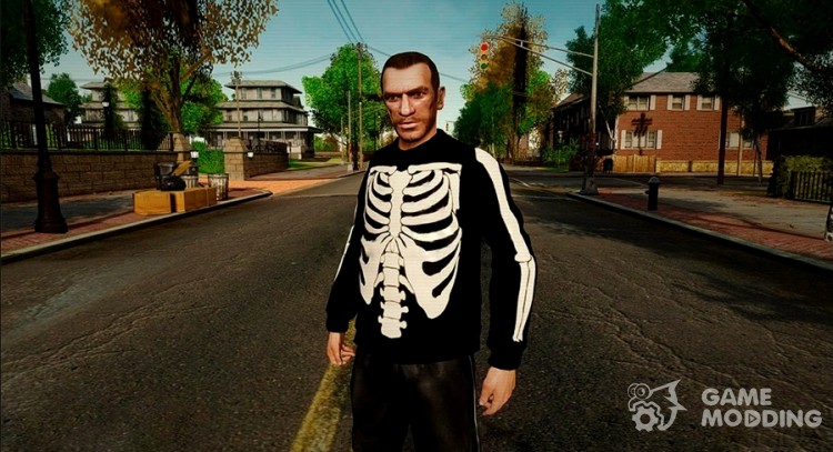 Black Skeleton Jumper для GTA 4