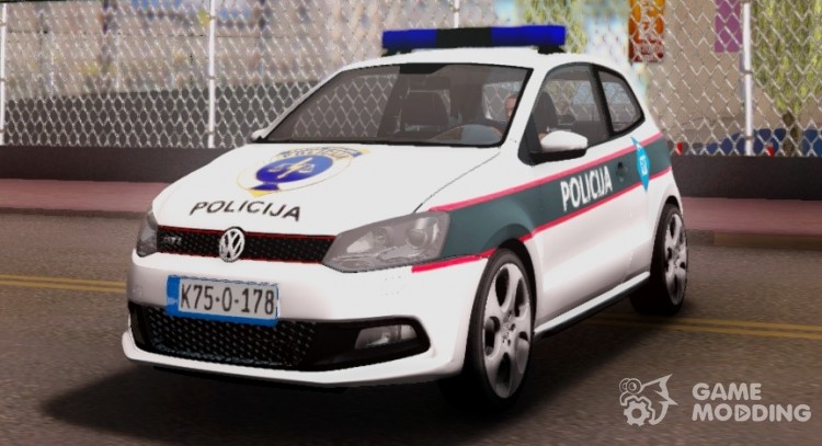 Volkswagen Polo GTI BIH полицейский автомобиль для GTA San Andreas