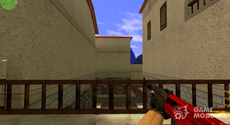 Красный АК-47 by ULtimate для Counter Strike 1.6