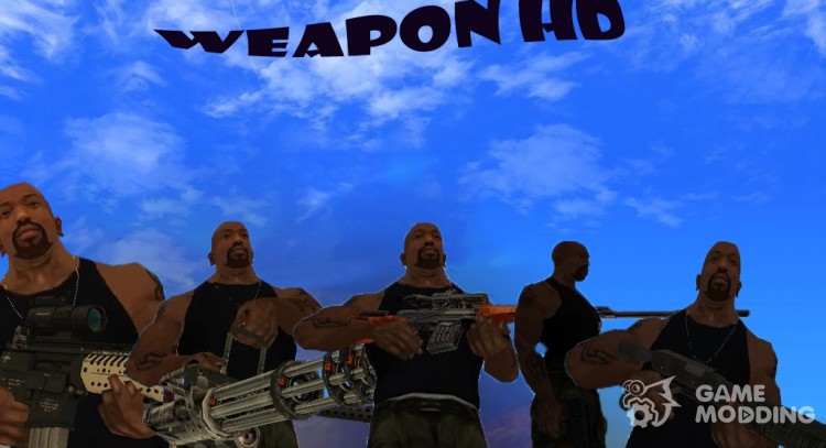 Pack weapon HD для GTA San Andreas