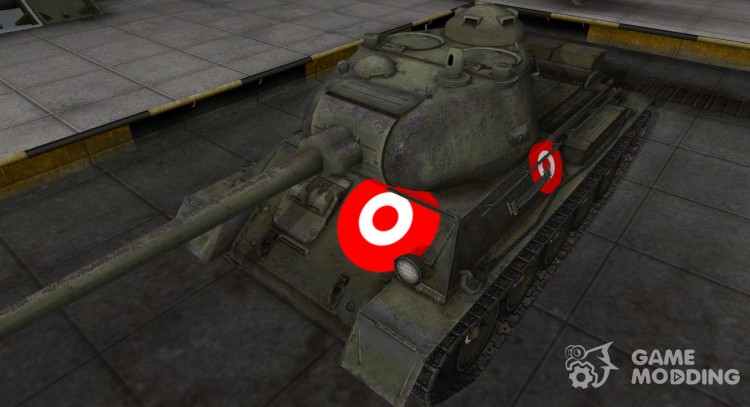 Зона пробития для Т-43 для World Of Tanks