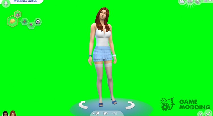 Зеленый экран (хромакей) для CAS для Sims 4