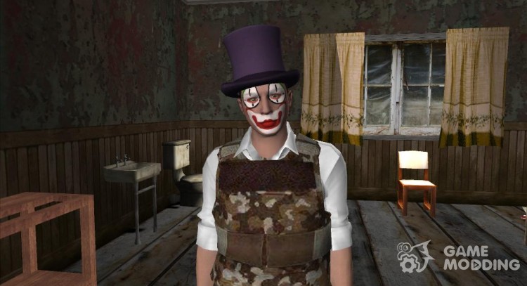 The guy in the clown makeup of GTA V Online for GTA San Andreas