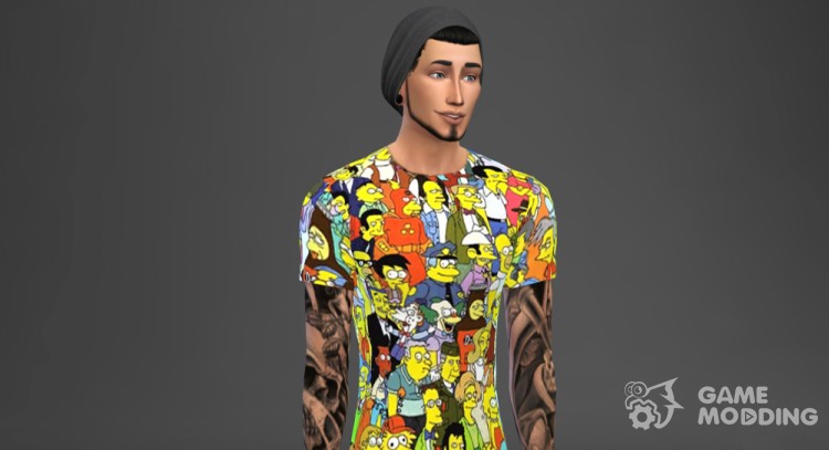 Сет мужских футболок для Sims 4