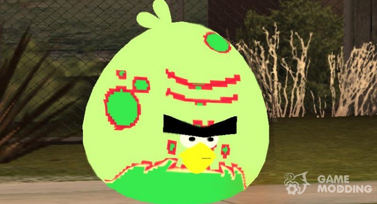 Зеленая жирная птица из Angry Birds для GTA San Andreas
