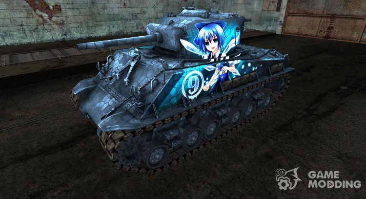 Skin for M4A3E8 Sherman TouHou for World Of Tanks