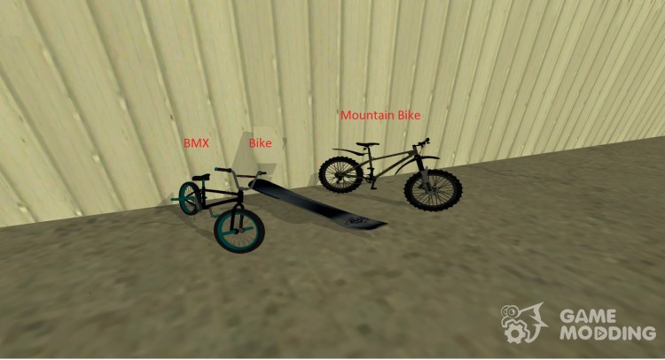 Pak, replacing all motorcycles and bicycles for GTA San Andreas