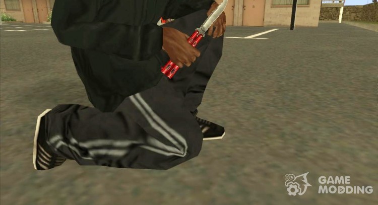Butterfly Knife (Red) для GTA San Andreas