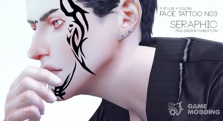 Seraphic Face Tattoo N03 для Sims 4
