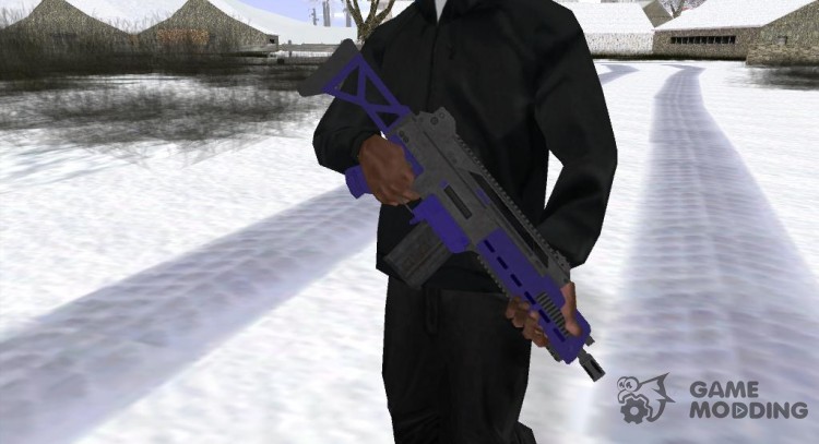 Фиолетовая M4 из GTA V Online DLC для GTA San Andreas
