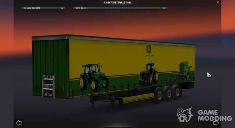 John Deere Trailer for Euro Truck Simulator 2
