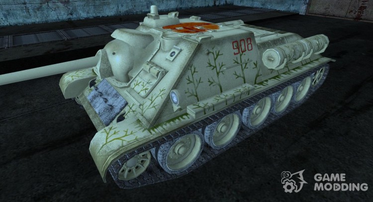 Шкурка для СУ-85 Волховский фронт, зима. для World Of Tanks