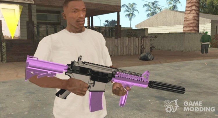 Purple M4 for GTA San Andreas