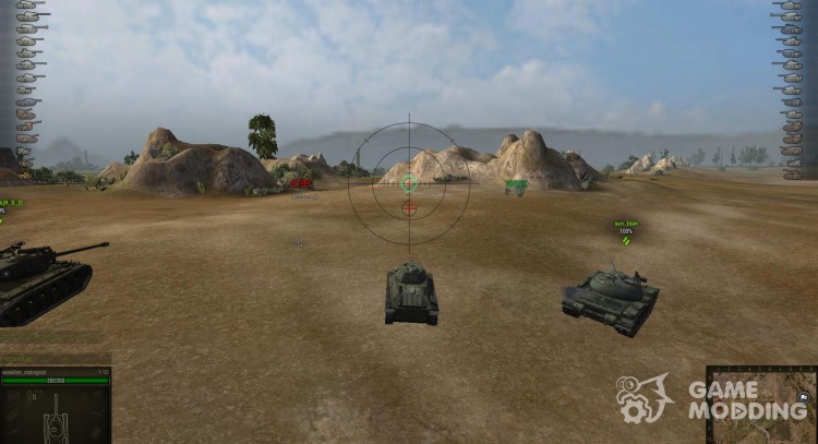 Vista de Arcade basado en el colimador IP-4 K8-t para World Of Tanks