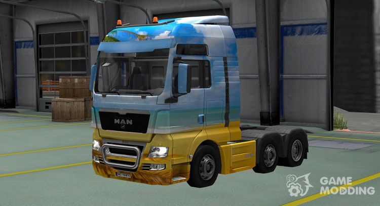 El skin de Summer para MAN TGX para Euro Truck Simulator 2