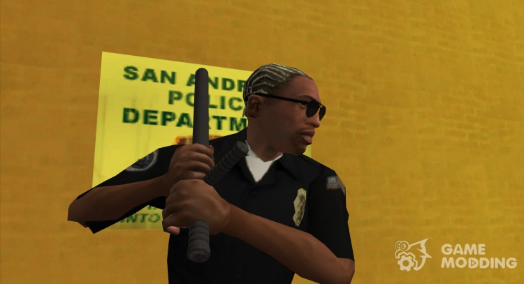 HQ Полицейская дубинка (With HD Original Icon) для GTA San Andreas