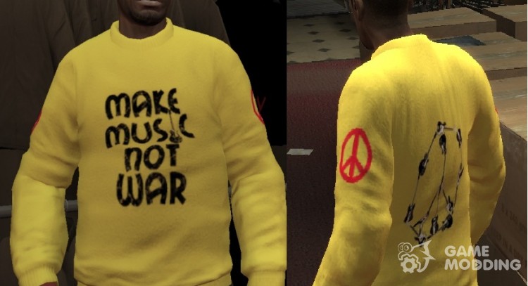Suéter De Make Music Not War para GTA 4