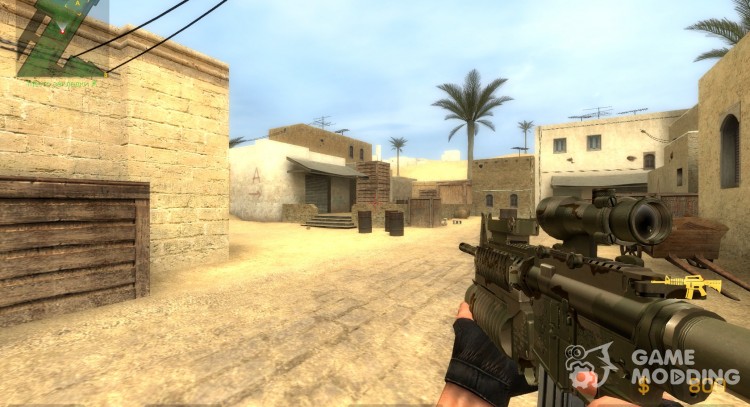 Трехцветный пустынный камуфляж M4 SOPMOD для Counter-Strike Source