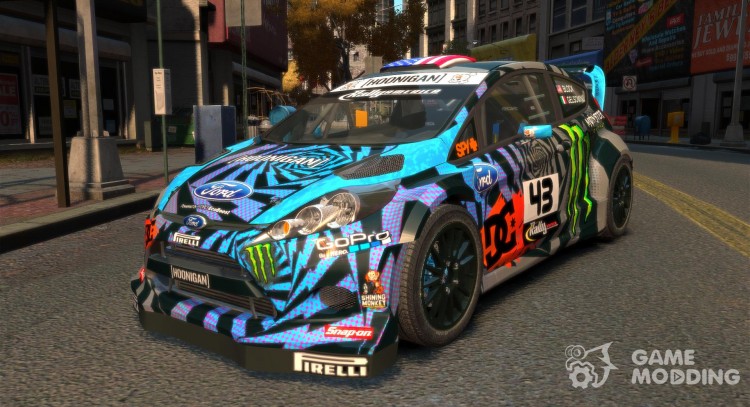 Ford Fiesta Rallycross-Ken Block [Hoonigan] 2013 for GTA 4