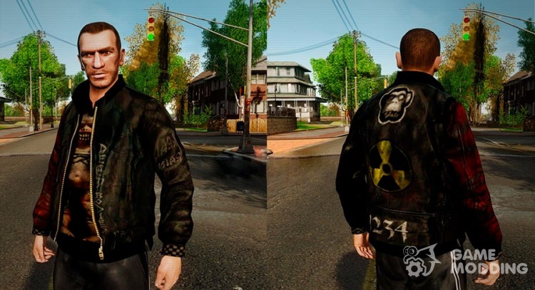 Black Grunge Leather Jacket for GTA 4