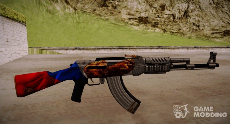 AK-47A1 российский флаг для GTA San Andreas