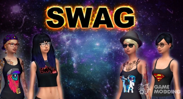 Swag girl для Sims 4