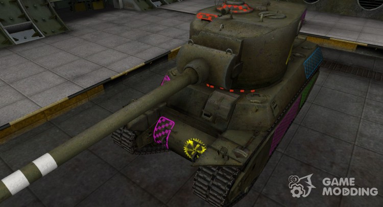 Качественные зоны пробития для M6A2E1 для World Of Tanks