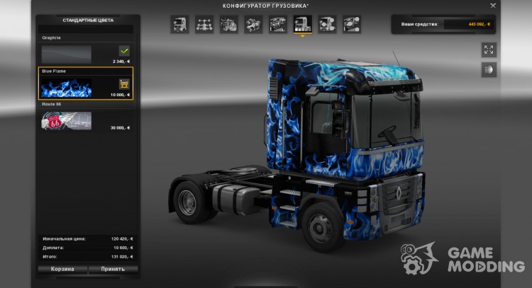 Blue Flame Renault Magnum for Euro Truck Simulator 2