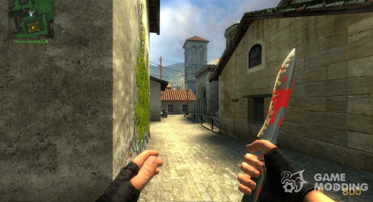 HD Blood_On_Knife_Skin для Counter-Strike Source