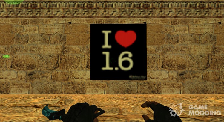 The logo I Love 1.6 for Counter Strike 1.6