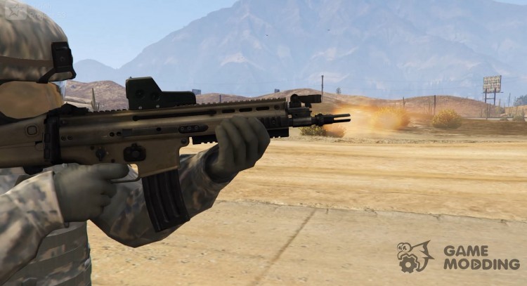 FN Scar-L Scoped (Animated) для GTA 5